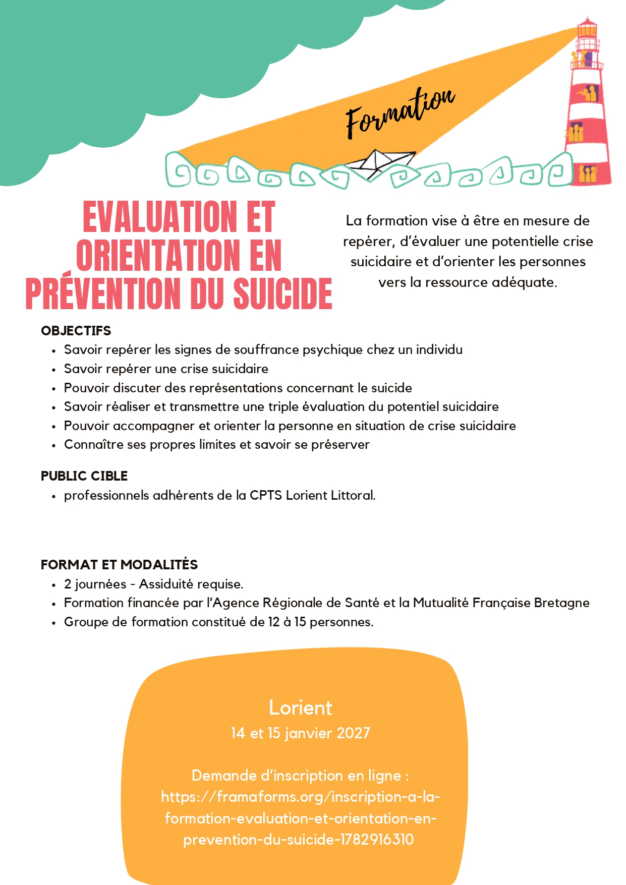 Formation évaluation et orientation en prévention du suicide